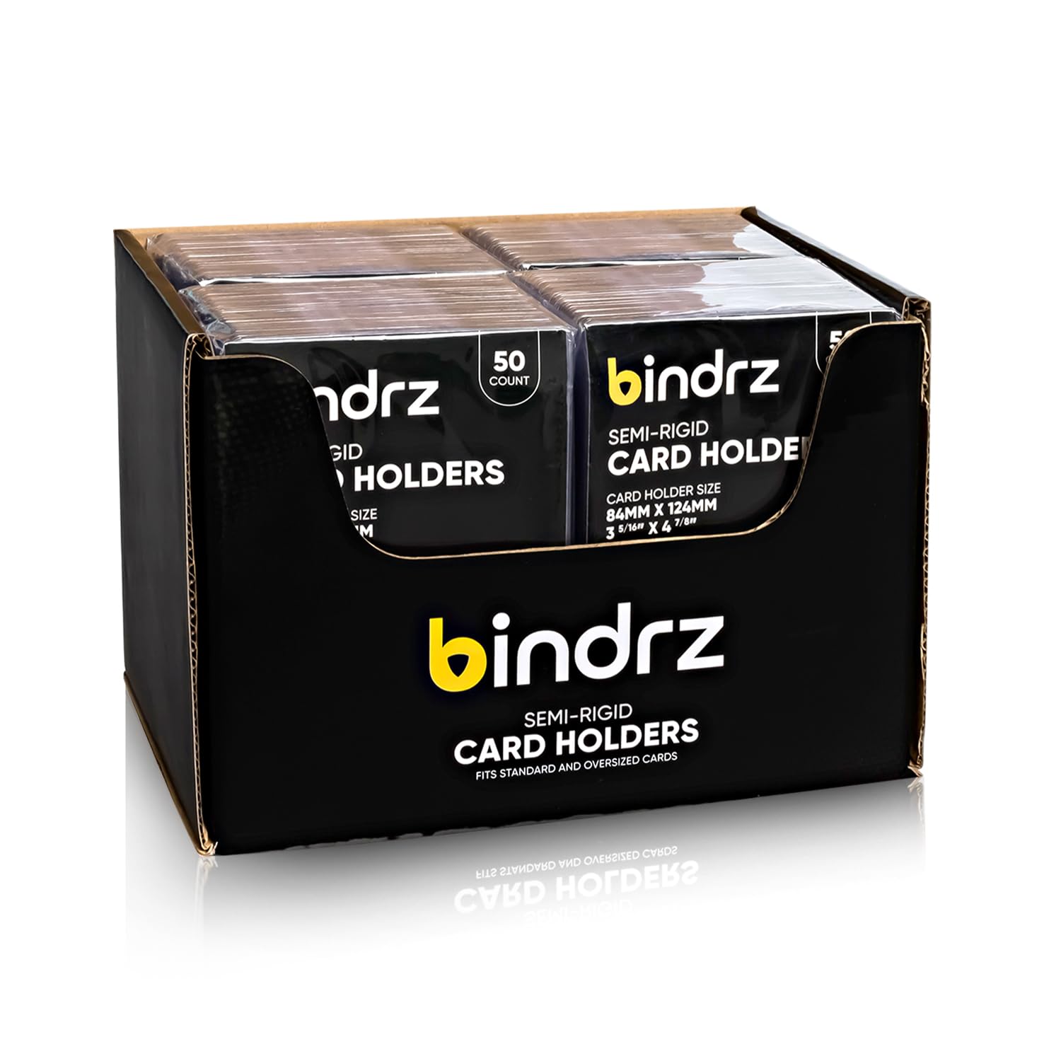 winnersスリーブ Amazon.com: bindrz 200 Semi Rigid Card Holder - 3 5/16” x 4